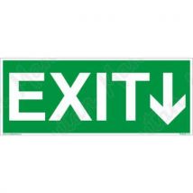 Exit, samolepka 300 x 120 x 0,4 mm, fotoluminiscenční, Manutan