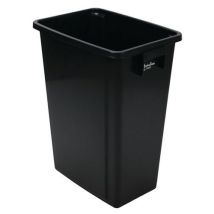 Contenedor Recogida Selectiva Negro 60L - Plástico Reciclado 70% - Ecológico - Manutan Expert