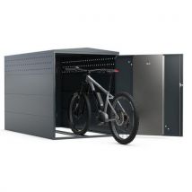 BikeBox 1 XL G - Marquesina Urbana para 1 Bicicleta Ancha - Cerrado - Antracita - WSM