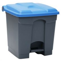 Manutan Expert - Contenedor step-on gris y azul 30 l - manutan