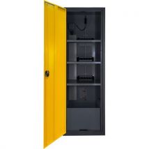 Exacta - Armario alto de 1 puerta l 500 con alarma y enchufes