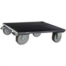 Manutan Expert - Plataforma rodante con revestimiento de goma - 600 mm