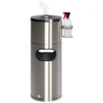 Var - Estación de desinfección con portabotellas de acero inox.