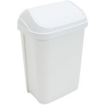 Manutan Expert - Papelera con tapa basculante - 10 l - blanca - probbax