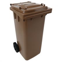 Manutan Expert - Cubo de basura full color - 120 l - marrón - manutan