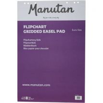 Manutan Expert - Bloques papel dividido 56g para caballete cuadrícula