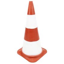 Cono de Señalización de Caucho Rojo - 52cm de Altura - Uso en Aparcamientos y Exteriores - Taliaplast