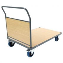 Manutan Expert - Carro respaldo madera 1283x813 mm - 400 kg - ruedas de goma