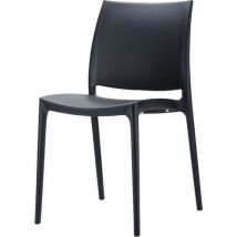 Furnitrade - Silla apilable negra - maya