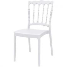 Furnitrade - Silla apilable blanca - napoléon