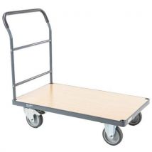 Manutan Expert - Carro con respaldo fijo 933x513 mm - 500 kg - ruedas de tpr