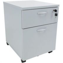 Artarredi - Cajonera móvil solo 2 cajones gris claro