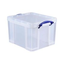 Resistente 80kg - Ideal Almacén - Caja de Plástico Transparente 35L - Really Useful Products