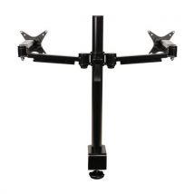 Desq - Soporte para 2 pantallas ergonómico slim line negro