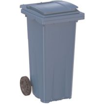 Contenedor móvil 120L Azul - Plástico Reciclable 100% - 2 Ruedas - Gestión de Desechos - Sulo