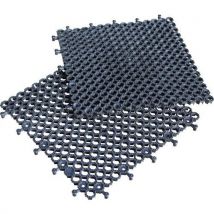 Plastex - Lote 16 baldosas pvc plastex lok encajables 50 x 50 cm negro