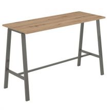 Hammerbacher - Mesa de reuniones alta de 175x68x104 cm roble