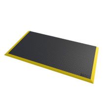 Alfombra Antifatiga Soldadura Diamond Flex - 97x163cm Negro/Amarillo - Uso Intenso Goma Reciclable - Notrax