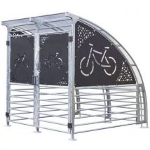 Mottez - Marquesina de seguridad para 6 bicicletas - mottez
