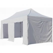 Furnitrade - Carpa impermeable de aluminio 3x6 m con 3 paredes y 1 puerta