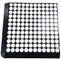 Wattelez - Matlast negro - 555x555 cm - puntos blancos - 2 bordes