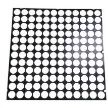 Wattelez - Matlast negro - 50x50 cm - puntos blancos - sin borde