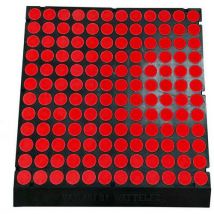 Wattelez - Matlast negro - 555x50 cm - puntos rojos - 1 borde