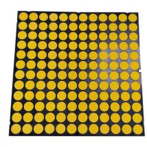 Wattelez - Matlast negro - 50x50 cm - puntos amarillos - sin borde