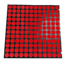 Wattelez - Matlast negro - 50x50 cm - puntos rojos - sin borde