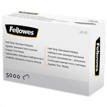 Fellowes - Lote de 5000 grapas 26/6 de tira media 54 mm - fellowes