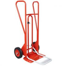 Fimm - Carretilla para 300 kg con pala replegable y ruedas de goma