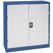 Manutan - Armario monobloque prof. 45cm l:100cmal:106cm azul/gris