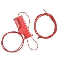 Brady - Sistema con cable de acero rojo longitud 2.44m