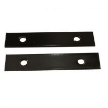 Lote 2 Placas Fijación Ángulo Acero Negro 200mm - Tope 110 - Protección y Amortización - Mottez