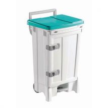 TTS - Cubo de basura con apertura ce alt: 93 cm col: blanco/ver