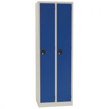 Manutan - Taquilla 1 puerta/2 columnas 600x500x1800 mm gris/azul