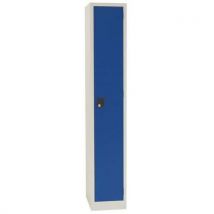 Manutan - Taquilla 1 puerta/1columna300 300x500x1800mm gris/ azul