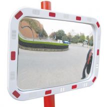 Espejo de seguridad rectangular 80x60 cm PMMA 2mm - Exterior 20m visión 90° - Manutan Expert