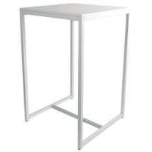 Flexfurn - Mesa alta - estructura +tablero blanco melaminado - kubo bar