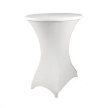 Flexfurn - Mantel funda para mesa redonda 70 x 80 x 85 blanco