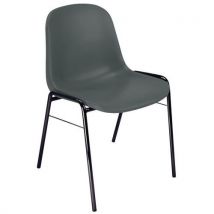 Manutan - Silla monocasco con patas negras antracita