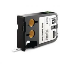 Dymo - Cinta anillo termoretractible 6 mm negro/blanco