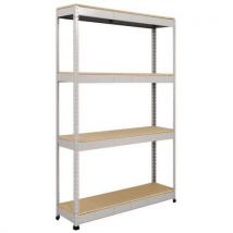 Manutan - Estantería manutan rapid 1 2440x1525x915 4 baldas epoxi aglomeradas epoxi gris