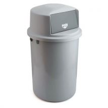 Vepabins - Contenedor con tapa de 126 l abatible con varilla gris
