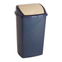 Vepabins - Cubo de basura 50 l azul/crema