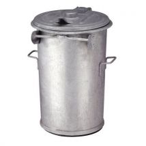Vepabins - Cubo de basura auxiliar de acero galvanizado - 110 l