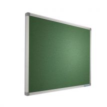 Smit Visual - Tablón de anuncios de tela 90 x 120 cm verde intenso