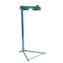 Var - Soporte de bolsa galvanizado 120l tapa verde plástico