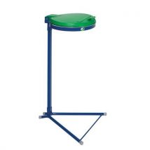 Var - Soporte de bolsa 120 l azul tapa verde plástico