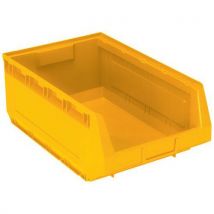 Manutan - Caja abertura frontal pe 30 l amarilla